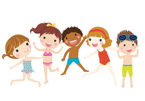 Royalty Free Kids Swimwear Clip Art Vector Images