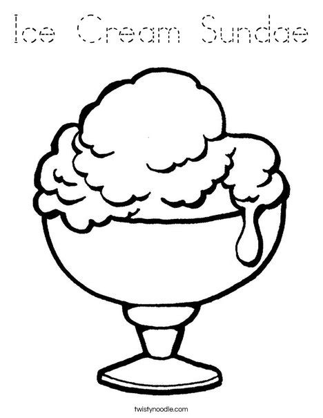 0 ratings0% found this document useful (0 votes). Ice Cream Sundae Coloring Page - Tracing - Twisty Noodle