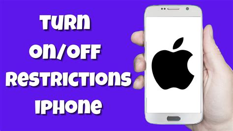 How To Enable Disable Restrictions Iphone Turn On Off Restrictions