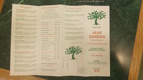 Menu At Jade Garden Restaurant Newmarket