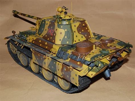 Panzer V Panther German Tank Papercraft Paper Color Model Etsy