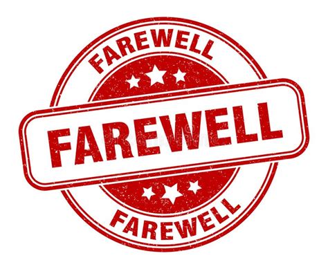 Farewell Stamp Farewell Round Grunge Sign Stock Vector Illustration