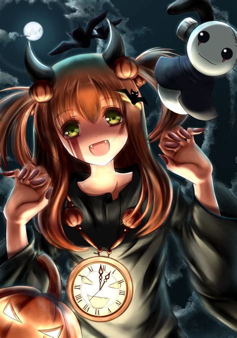 Kawaii Halloween Anime Girl