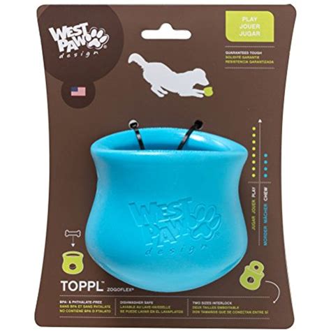 West Paw Zogoflex Toppl Treat Dispensing Dog Toy Puzzle Interactive