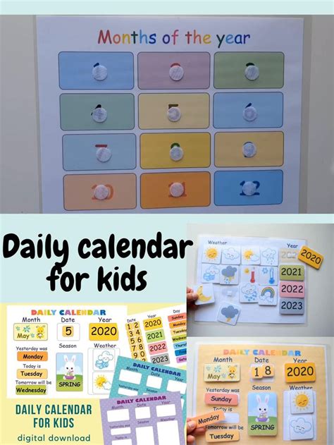 Kids Daily Calendar 2023 Custom Morning Board Preschool Etsy Canada
