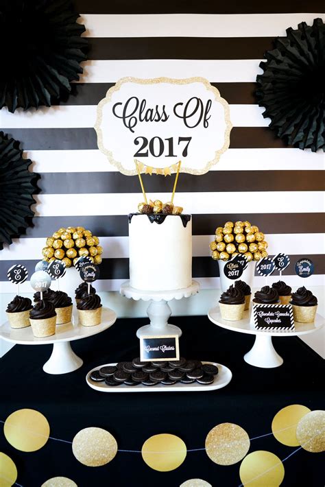 Create This Beautiful Bold Black And Gold Graduation Set Up For Under