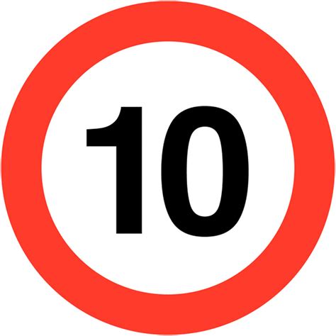 10 Mph Speed Limit Sign Safety Supplies Morsafe Uk