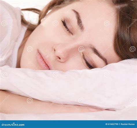 Beautiful Woman Sleeping In Bed Stock Photo Image Of Beautiful Lying