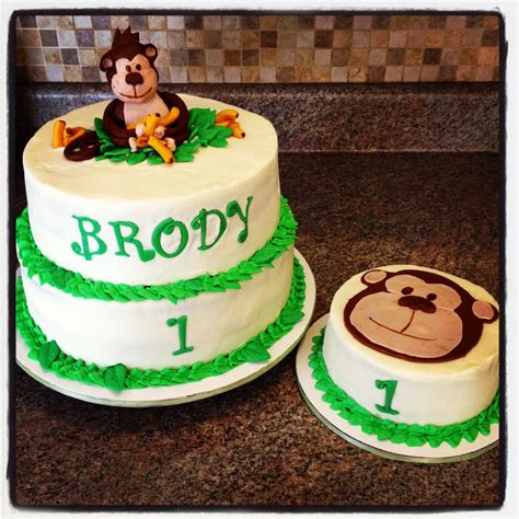 First Birthday Monkey Cake Birthday Ideas 1st Birthday Monkey Cake