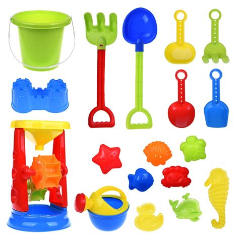 19 Pcs Beach Sand Toys Set For Kids Beach Bucket Beach Shovel Tool Kit