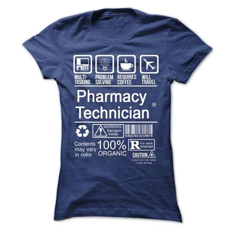 Pharmacy Technician Certified Job Cool T Shirts Pharmacist Shirt