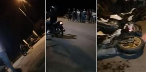 Video Corrieron Una Picada De Motos Chocaron Violentamente Y Se