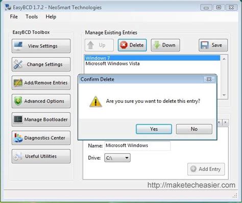 How To Uninstall Windows 7 And Return The Partition To Vista Make