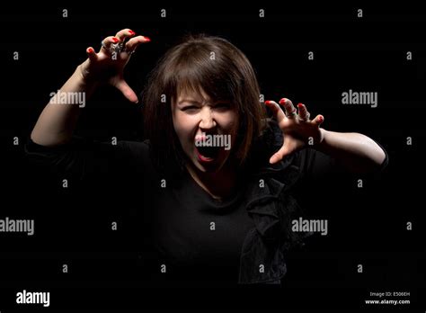 Woman Throwing A Temper Tantrum Stock Photo Alamy