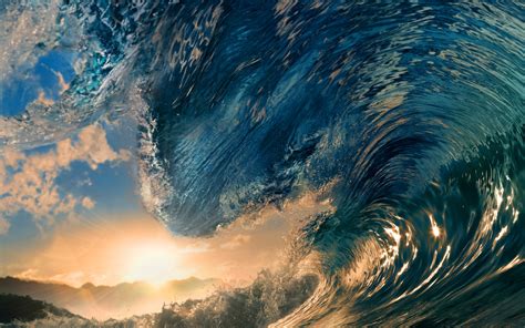 Waves Sunlight Surfing Tropical Paradise Ocean Sea Wallpaper