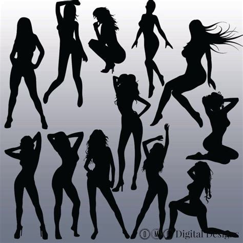 Sexy Silhouettes Images Digital Clipart By Omgdigitaldesigns