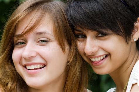 Two Pretty Girls Laughing Stock Photo Image Of Girls