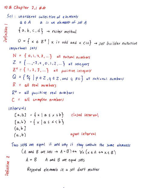 Chapter 2 Summary Discrete Mathematics And Its Applications Comp