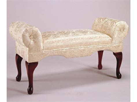 Vanity bench arm padded seat storage ottoman bathroom bedroom sturdy entryway 761873125114 these pictures of this page are about:bedroom benches with arms. Rolled arm Victorian style bedroom bench with Ivory Damask ...