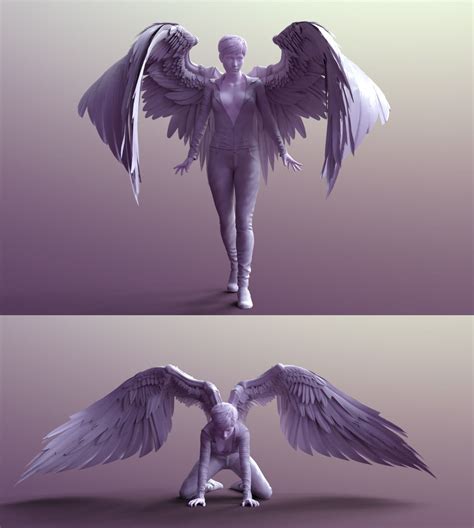 sacrosanct poses and expressions for genesis 8 and morningstar wings 3d models and 3d