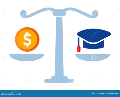 Education Cost Compare Scale Academic Tuition Money With The Degree