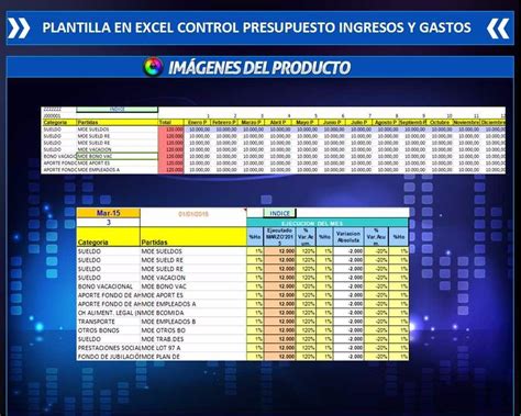 Plantilla En Excel Para Control Presupuestos Gastos Ingresos Bs 27405