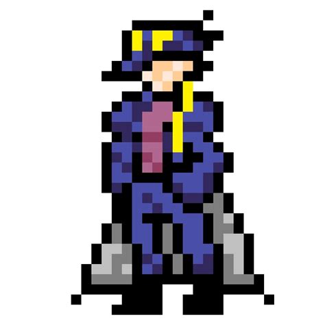 Jotaro Kujo Jojo S Bizarre Adventure Pixel Art Pixel