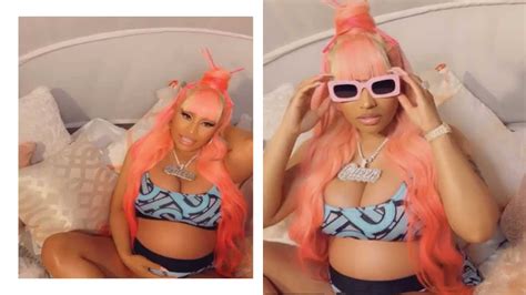Nicki Minaj Shows Off Bare Baby Bump In Bed To Promote New Music Video Youtube