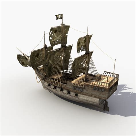 Ship Old Pirate 3d Model