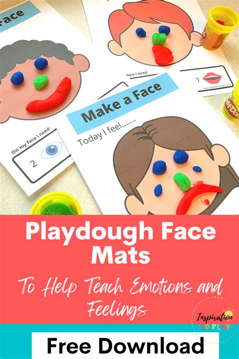 Playdough Face Mats To Help Teach Emotions And Feelings Feelings