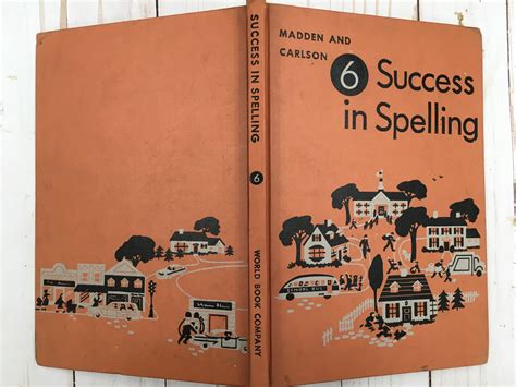 2 Vintage School Textbooks Success In Spelling Grade 6 1955 Etsy