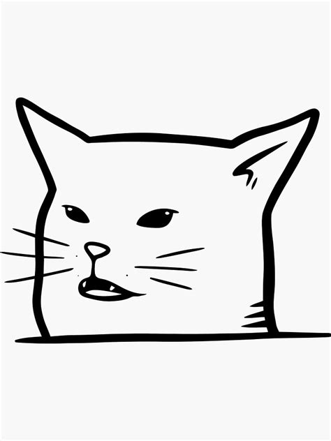 Funny Cat Meme Art Sticker For Sale By Richardharrisa Redbubble
