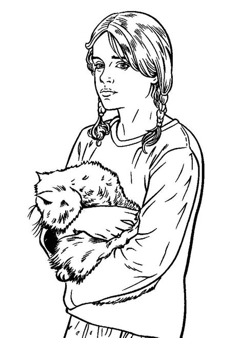 Top 130 harry potter coloring pages and sheets you can print. Hermione Granger - Harry Potter Coloring Book Pages ...