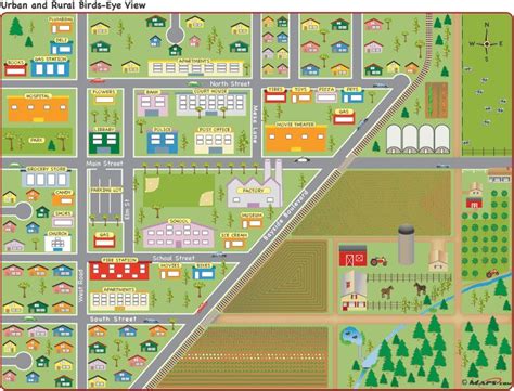 Pin by Tzu-Yi Chuang on Rural | Birds eye view map, Birds eye view