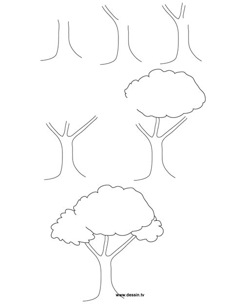 How to draw lilac in pencil step by step. Drawing tree