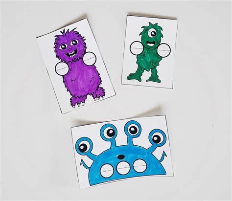Printable Monster Finger Puppets Create In The Chaos