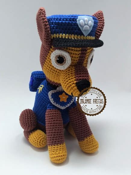 Chase Patrulha Canina Sentado Amigurumi Elo7