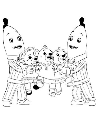 Pink mug (20 july 1992). Bananas in Pyjamas - Print and Colour - ABC KIDS