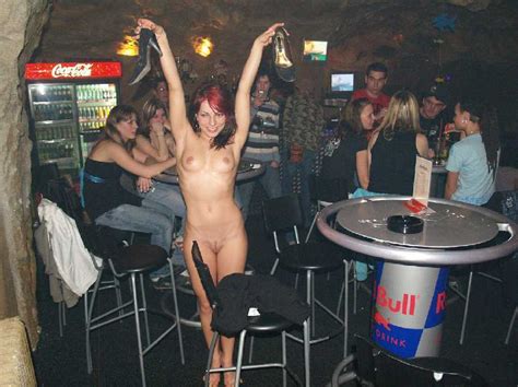 Nude At The Bar Porn Photo