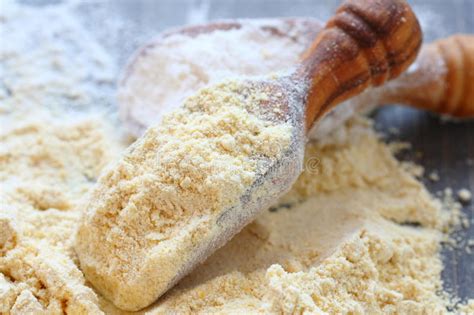 Gluten Free Chickpeas Flour In Wooden Scoop Stock Photo Image Of