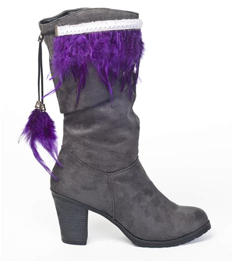 boot dazzle boots purple feather bright purple