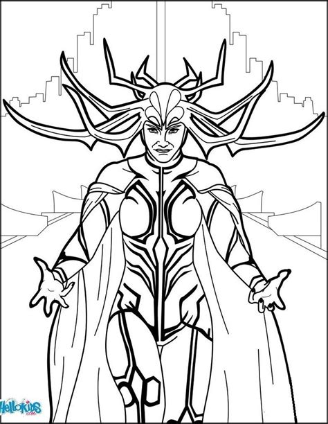 Search through more than 50000 coloring pages. Hela Ragnarok Coloring Page Comic Books | Avengers ...