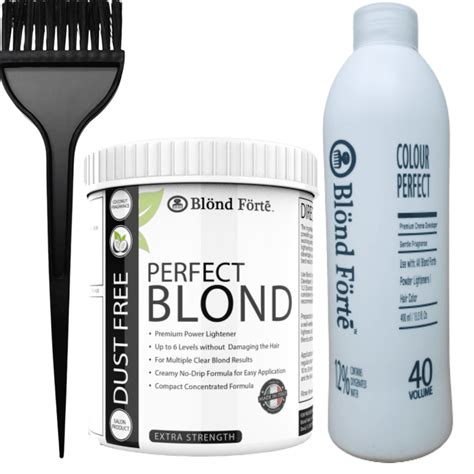 Blond Forte Perfect Blond 169 Oz Premium 6 Level Hair Lightener 40 Volume 5 Item Bundle