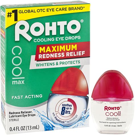 Rohto Maximum Redness Relief Eye Drops Whitens And Protect 04 Fl