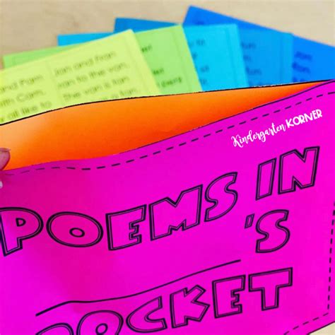 Poem In Your Pocket Day Activities Kindergarten Korner A