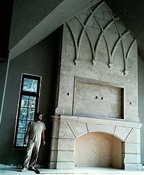 Product information for lueders limestone, from tsing tao sg stone co., ltd. Stone Fireplace Lueders Limestone | Etsy (With images ...