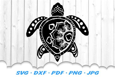 Mandala Sea Turtle SVG DXF Cut Files 409402 Illustrations Design