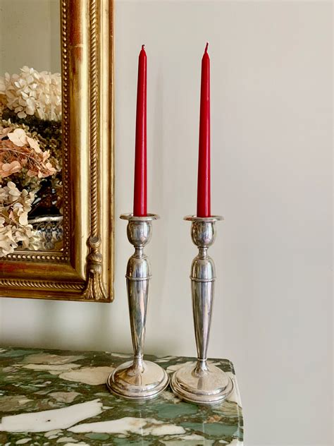 Sterling Silver Candle Holders Mid Century Sterling Candlesticks 10