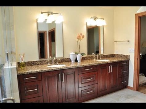 A huge benefit to real wood furniture is the durability you get from it. Dark Wood Bathroom Vanity - YouTube