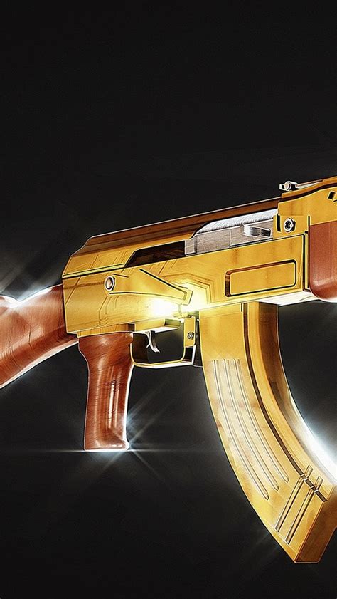 1920x1080px 1080p Free Download Ak 47 Gun Gold Gun Ak 47 Hd Phone